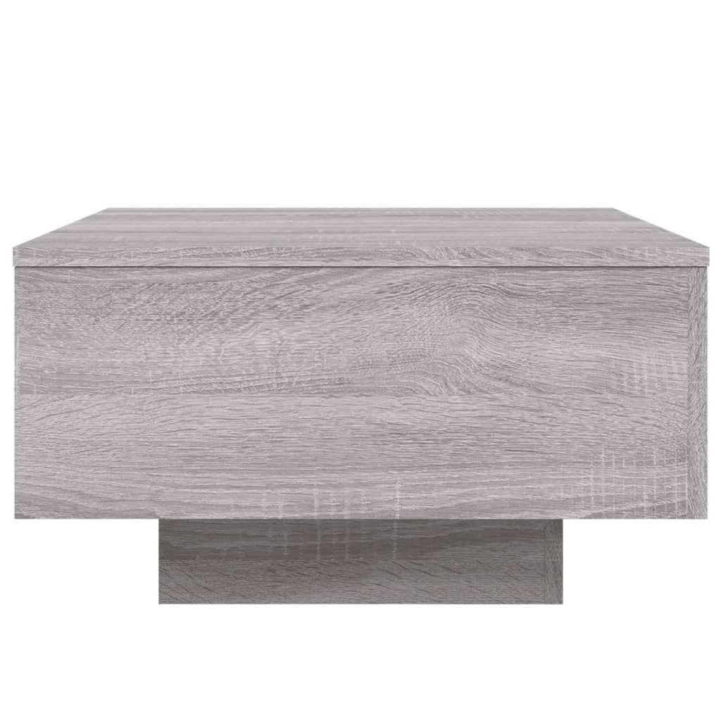 vidaXL Τραπεζάκι Σαλονιού με Φώτα LED Γκρι Sonoma 55x55x31 εκ.