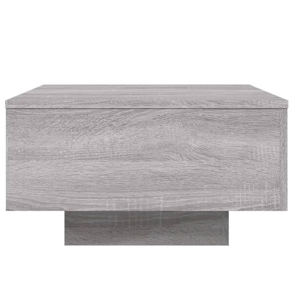 vidaXL Τραπεζάκι Σαλονιού με Φώτα LED Γκρι Sonoma 55x55x31 εκ.
