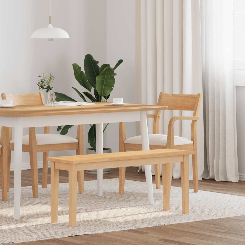 Πάγκος vidaXL 110 cm μασίφ ξύλο καουτσούκ