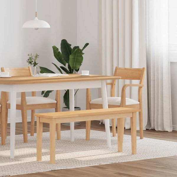 Πάγκος vidaXL 110 cm μασίφ ξύλο καουτσούκ