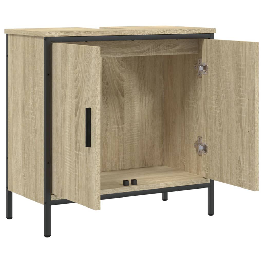 vidaXL Ντουλάπι Νιπτήρα Μπάνιου Sonoma Δρυς 60x30x60 εκ. Επεξ. Ξύλο