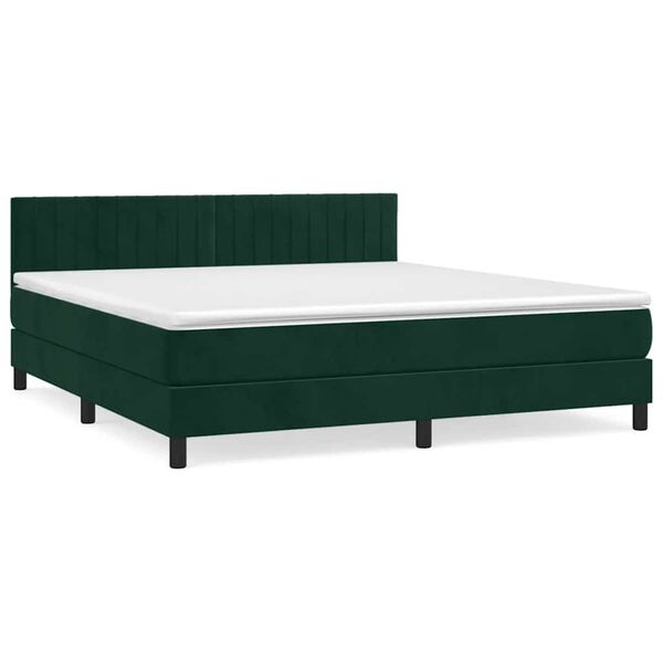 vidaXL &Kappa;&rho;&epsilon;&beta;ά&tau;&iota; Boxspring &mu;&epsilon; &Sigma;&tau;&rho;ώ&mu;&alpha; &Sigma;&kappa;&omicron;ύ&rho;&omicron; &Pi;&rho;ά&sigma;&iota;&nu;&omicron; 160x200&epsilon;&kappa;. &Beta;&epsilon;&lambda;&omicron;ύ&delta;&iota;&nu;&omicron;