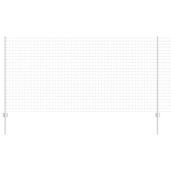 vidaXL Τείχος και Πόστ Ασημί 1,2 x 10 m Ατσάλι