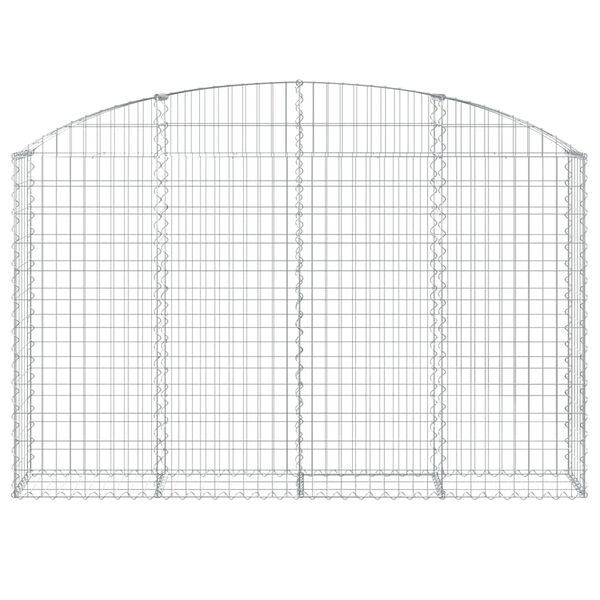 vidaXL Συρματοκιβώτιο Τοξωτό 200x30x120/140εκ. από Γαλβανισμένο Χάλυβα