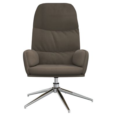 vidaXL Πολυθρόνα Relax Σκούρο Γκρι από Συνθετικό Καστόρι