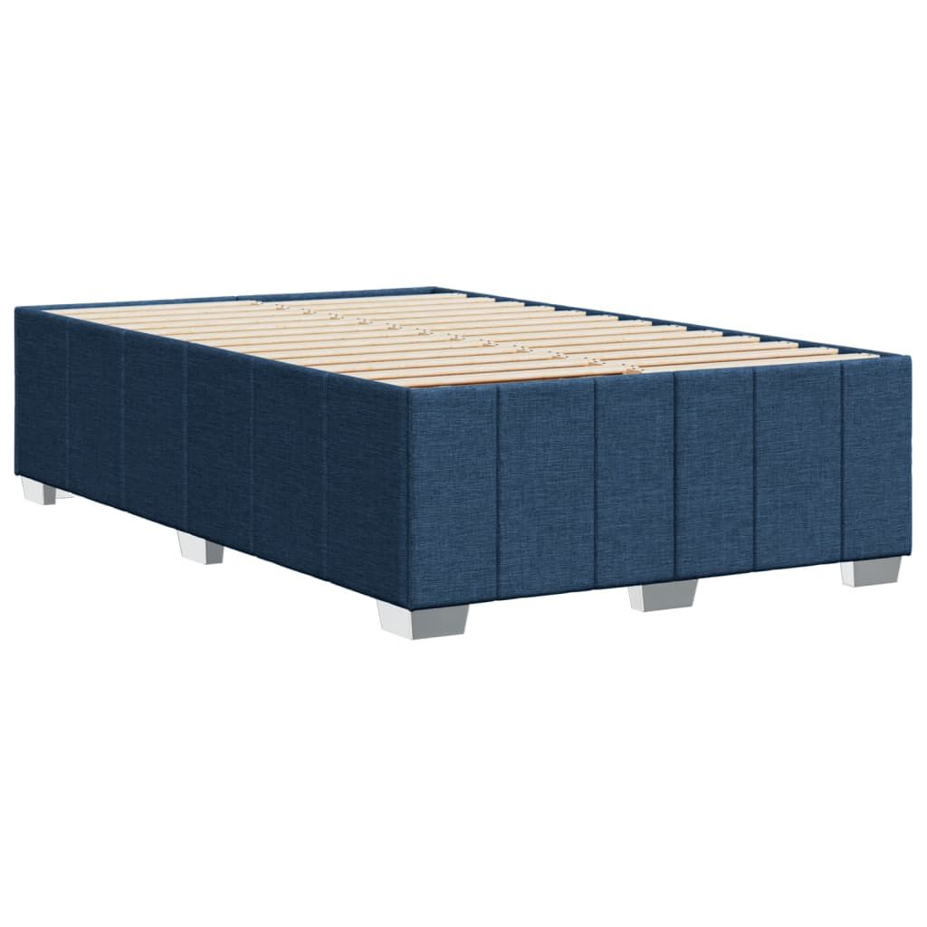 vidaXL Πλαίσιο κρεβατιού χωρίς στρώμα μπλε 120x200cm ύφασμα