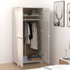 vidaXL Ντουλάπα HAMAR Λευκό 89 x 50 x 180 εκ. από Μασίφ Ξύλο Πεύκου