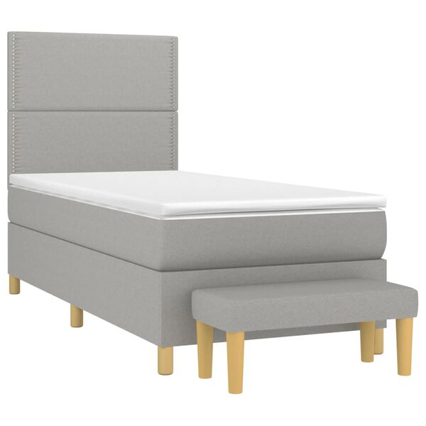 vidaXL &Kappa;&rho;&epsilon;&beta;ά&tau;&iota; Boxspring &mu;&epsilon; &Sigma;&tau;&rho;ώ&mu;&alpha; &Alpha;&nu;&omicron;&iota;&chi;&tau;ό &Gamma;&kappa;&rho;&iota; 90x190 &epsilon;&kappa;. &Upsilon;&phi;&alpha;&sigma;&mu;ά&tau;&iota;&nu;&omicron;