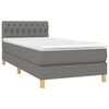vidaXL &Kappa;&rho;&epsilon;&beta;ά&tau;&iota; Boxspring &mu;&epsilon; &Sigma;&tau;&rho;ώ&mu;&alpha; & LED &Sigma;&kappa;.&Gamma;&kappa;&rho;&iota; 90x200 &epsilon;&kappa;. &Upsilon;&phi;&alpha;&sigma;&mu;ά&tau;&iota;&nu;&omicron;
