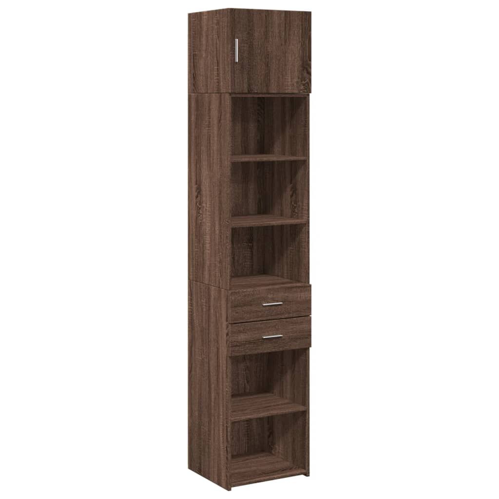 vidaXL Ντουλάπι Αποθήκευσης Στενό Δρυς 45x42,5x225 εκ. Επεξεργ. Ξύλο