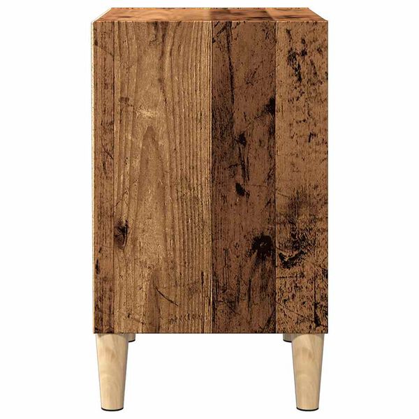 vidaXL ντουλάπι κομοδίνου Παλιό ξύλο 40x30x50 cm Κατασκευασμένο ξύλο