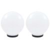 vidaXL Φωτιστικά Μπάλα LED 2 τεμ. Σφαιρικά 25 εκ. Ακρυλικά (PMMA)