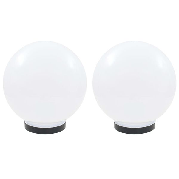 vidaXL Φωτιστικά Μπάλα LED 2 τεμ. Σφαιρικά 25 εκ. Ακρυλικά (PMMA)
