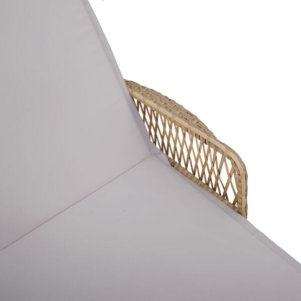vidaXL Ξαπλώστρα 2-πρόσωπο 2 pcs Μπεζ 35 x 35 x 32 εκ. συνθετικό ρατάν