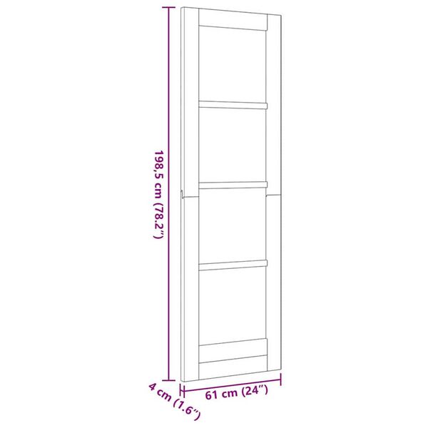 vidaXL Εσωτερική Πόρτα ORKDAL Καφέ 61 x 198.5 εκ. Κόντρα πλακέ