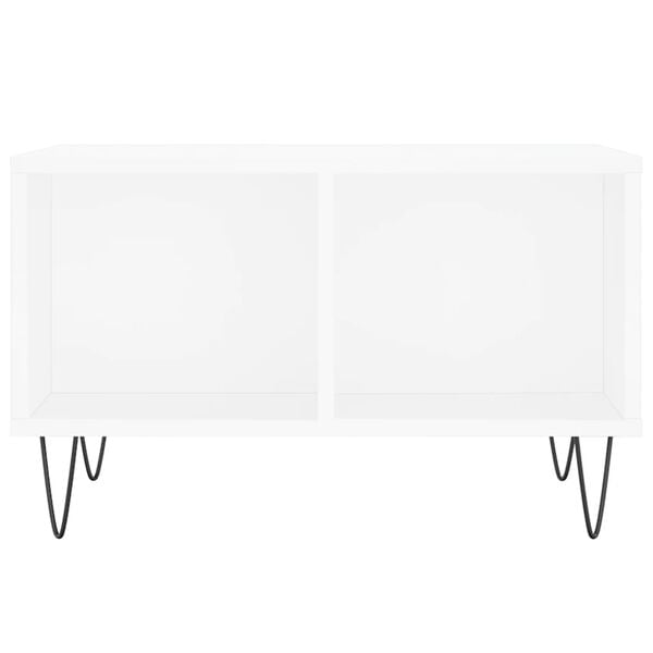 vidaXL Τραπεζάκι Σαλονιού Λευκό 60x50x36,5 εκ. από Επεξεργασμένο Ξύλο