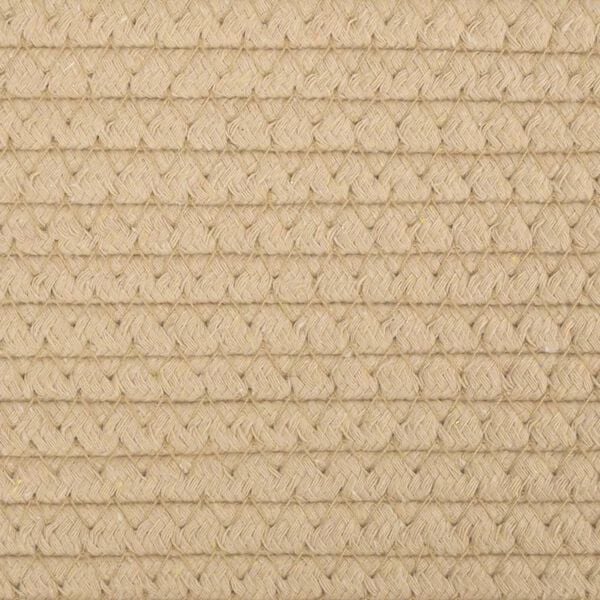 vidaXL Καλάθια Αποθήκευσης 2 τεμ. Μπεζ/Λευκό Ø28x28 εκ. Βαμβακερά