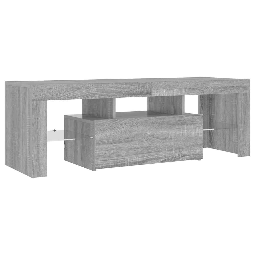 vidaXL Έπιπλο Τηλεόρασης με LED Γκρι Sonoma 120x35x40 εκ.