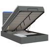vidaXL &Kappa;&rho;&epsilon;&beta;ά&tau;&iota; Ottoman &mu;&epsilon; &Sigma;&tau;&rho;ώ&mu;&alpha; &kappa;&alpha;&iota; LED &Sigma;&kappa;&omicron;ύ&rho;&omicron; &Gamma;&kappa;&rho;&iota; 120 x 200 cm