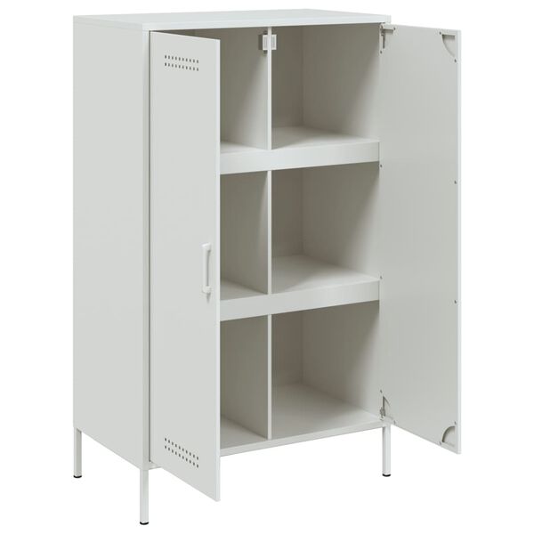 vidaXL Ντουλάπι Λευκό 68x39x113 εκ. από Ατσάλι
