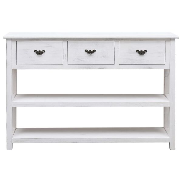 vidaXL Μπουφές Αντικέ Λευκός 115 x 30 x 76 εκ. από Ξύλο