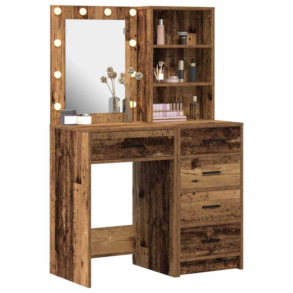 vidaXL Τραπέζι περιποίησης με συρτάρι 2 pcs Καφέ 50 x 41 x 135 εκ