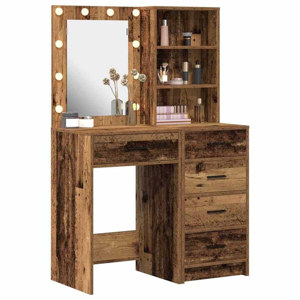 vidaXL Τραπέζι περιποίησης με συρτάρι 2 pcs Καφέ 50 x 41 x 135 εκ