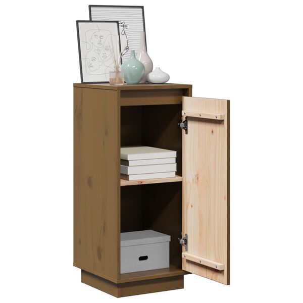 vidaXL Ντουλάπια 2 τεμ. Καφέ Μελί 31,5x34x75 εκ. από Μασίφ Ξύλο Πεύκου