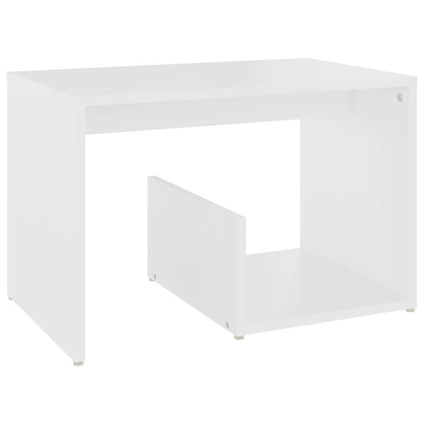 vidaXL Τραπέζι Βοηθητικό Λευκό 59 x 36 x 38 εκ. από Επεξ. Ξύλο