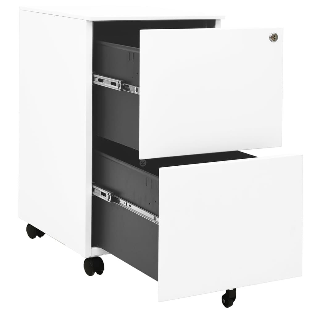 vidaXL Αρχειοθήκη Φορητή Λευκή 39 x 45 x 67 εκ. Ατσάλινη