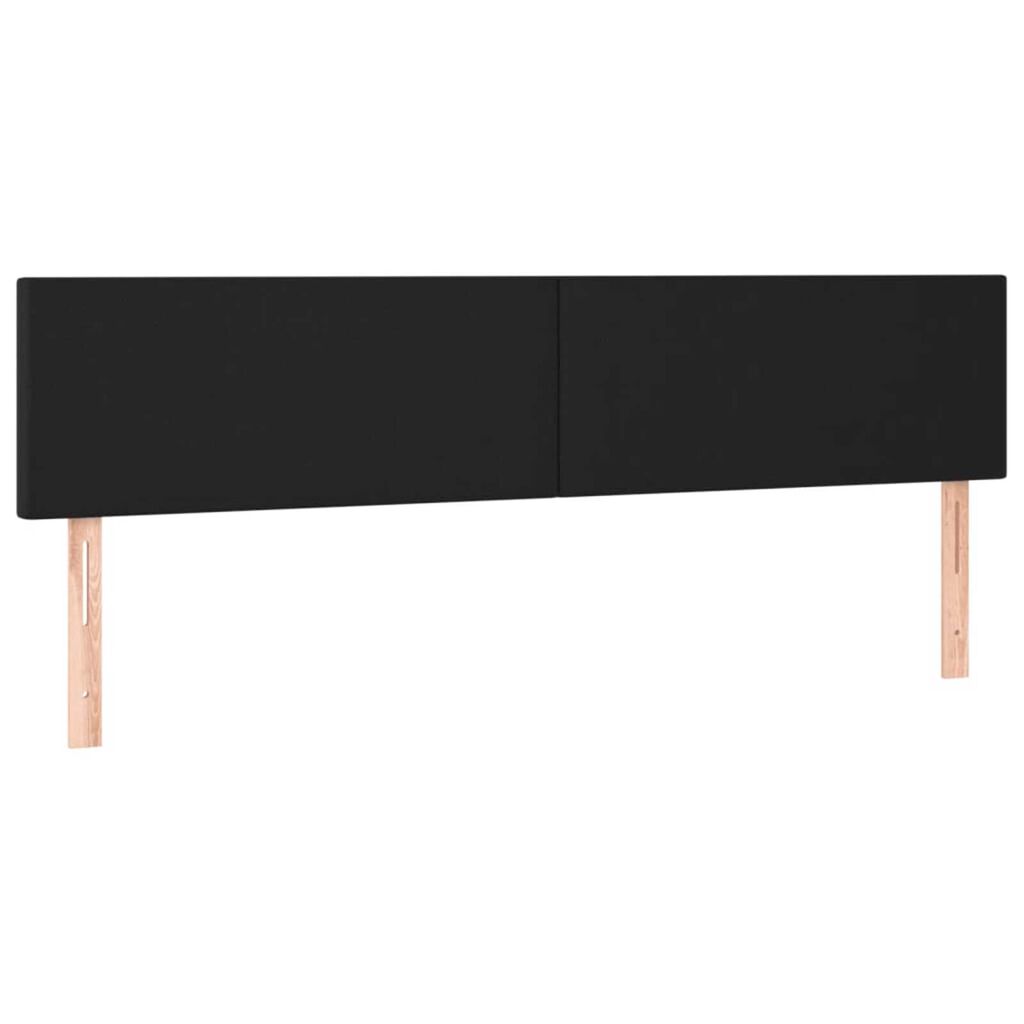 vidaXL Κρεβάτι Boxspring με Στρώμα&LED Μαύρο 120x190εκ.Συνθετικό Δέρμα