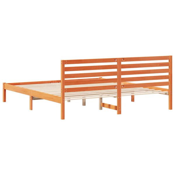 vidaXL Σκελετός Κρεβατιού Καφέ κεριού 180 x 200 cm Μασίφ ξύλο πεύκου