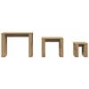 vidaXL Φωλιά τραπεζιών 3 τεμαχίων Ξύλο Τεχνικής Δρυς