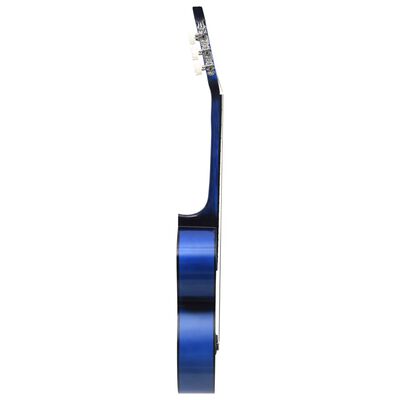vidaXL Κλασική Κιθάρα για Αρχάριους Μπλε 4/4 39'' με Θήκη