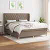 vidaXL &Kappa;&rho;&epsilon;&beta;ά&tau;&iota; Boxspring &mu;&epsilon; &Sigma;&tau;&rho;ώ&mu;&alpha; Taupe 160x200 &epsilon;&kappa;. &Upsilon;&phi;&alpha;&sigma;&mu;ά&tau;&iota;&nu;&omicron;