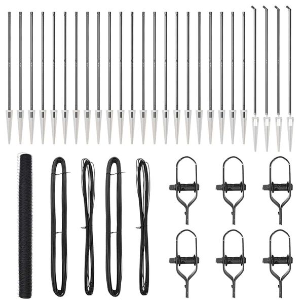 vidaXL Φράχτης με Στήλες. Γκρι 1.5 x 50 m Ατσάλι με επικάλυψη PVC