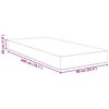 vidaXL Στρώμα Κρεβατιού με στρώμα Κρεμ 90 x 200 cm ύφασμα