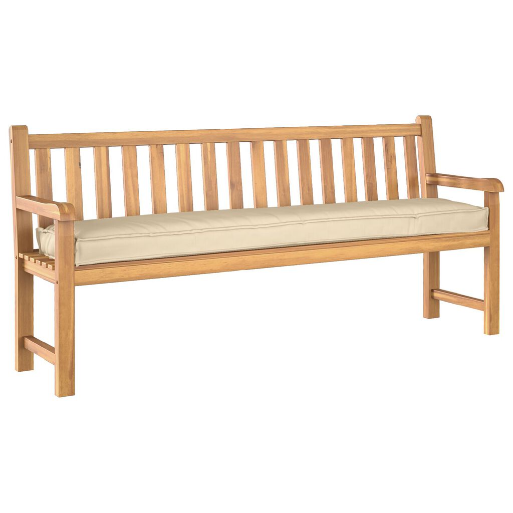 vidaXL Μαξιλάρι παλέτας για παγκάκι Μπεζ 200x40x8 cm Ύφασμα Oxford