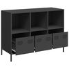 vidaXL Ντουλάπι Μαύρο 101,5x39x73,5 εκ. από Χάλυβα Ψυχρής Έλασης