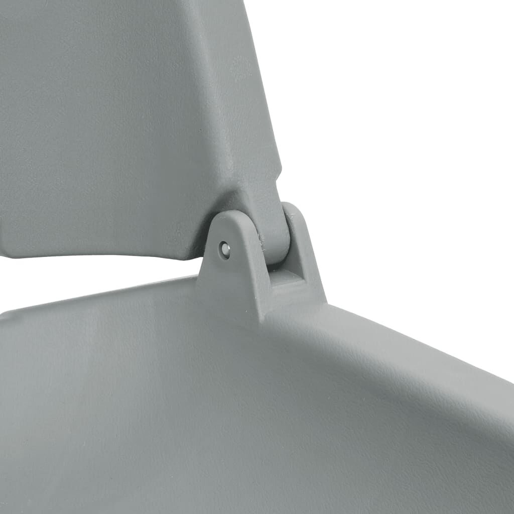 vidaXL Κάθισμα Σκάφους Πτυσσόμ. 2 τεμ. Γκρι 48x51x41 εκ Χωρίς Μαξιλάρι