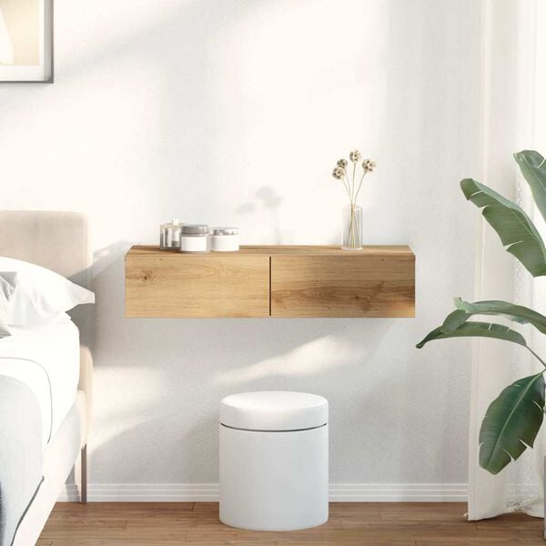 vidaXL Ράφι τοίχου με συρτάρια Δρυς Αρτιζίας Κατασκευασμένο ξύλο