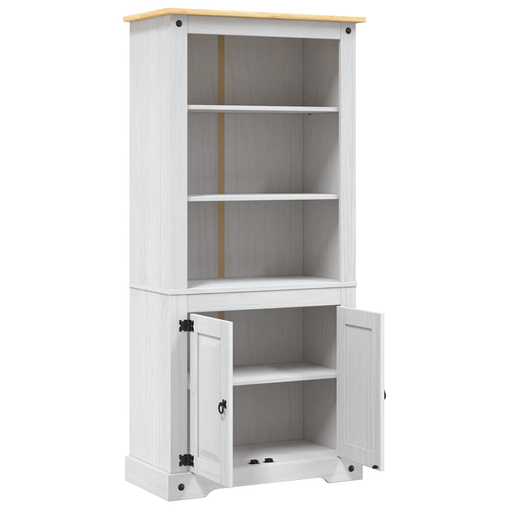 vidaXL Έπιπλο Τηλ. Μεξικ. Στιλ Corona Λευκό 80x40x170 εκ. Ξύλο Πεύκου