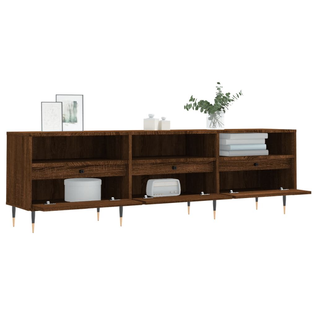vidaXL Έπιπλο Τηλεόρασης Καφέ Δρυς 150x30x44,5 εκ. Επεξεργασμένο Ξύλο
