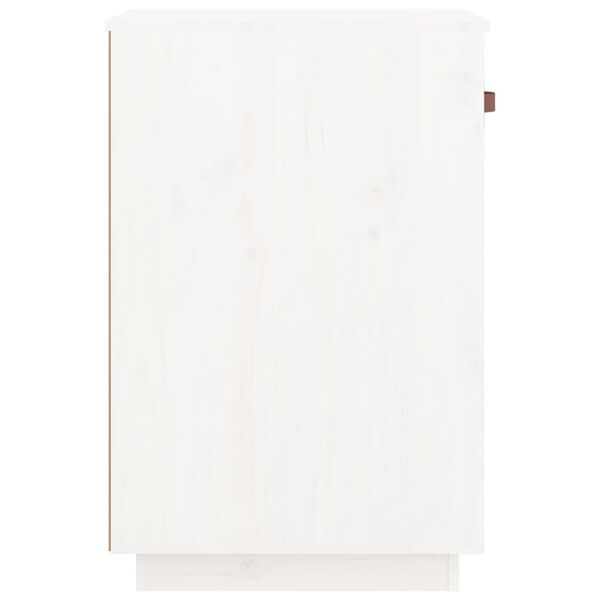 vidaXL Ντουλάπι Γραφείου Λευκό 40 x 50 x 75 εκ. Μασίφ Ξύλο Πεύκου