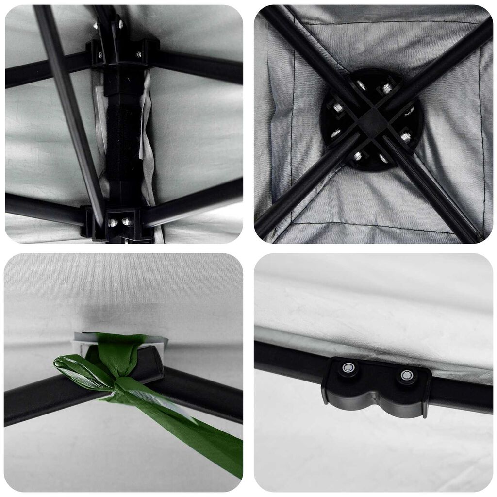 vidaXL Σκηνή Σκίασης Πράσινο 250 x 250 x 227 / 236 / 245 εκ. Ύφασμα Oxford