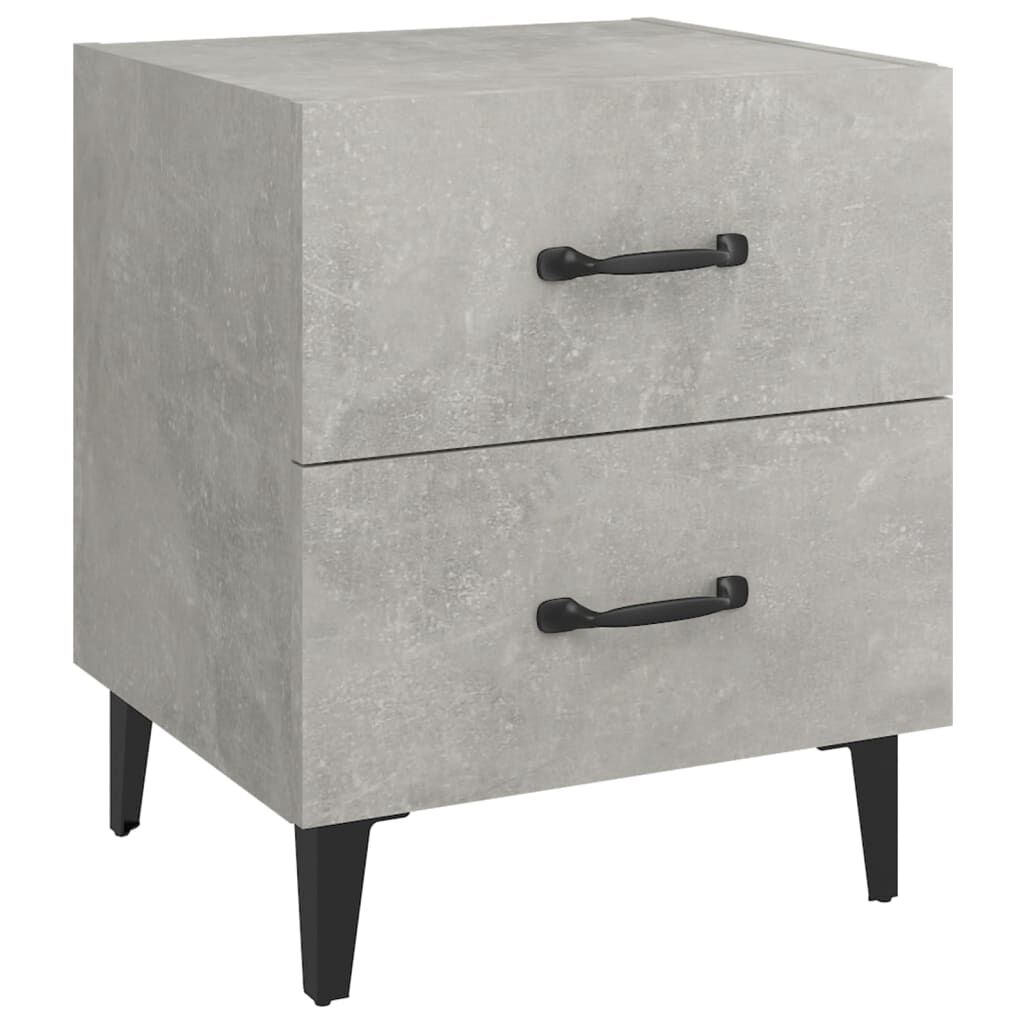 vidaXL Κομοδίνα 2 τεμ. Γκρι Σκυροδέματος 40 x 35 x 47,5 εκ.