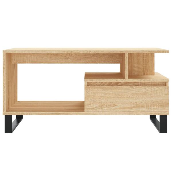 vidaXL Τραπεζάκι Σαλονιού Sonoma Δρυς 90x49x45 εκ. Επεξεργασμένο Ξύλο
