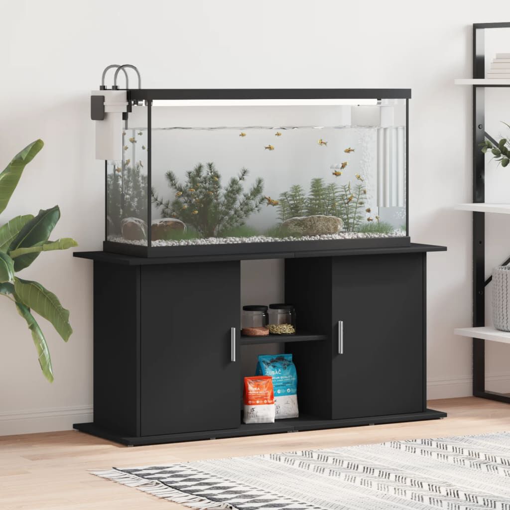 vidaXL Βάση Ενυδρείου Μαύρη 121 x 41 x 58 εκ. από Επεξεργασμένο Ξύλο