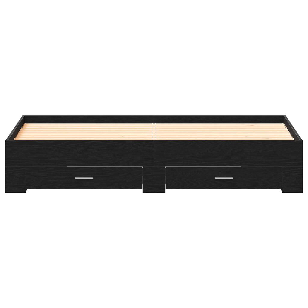 vidaXL Κρεβάτι με Συρτάρια Μαύρη Δρυς 180x200 εκ Επεξεργασμένο Ξύλο