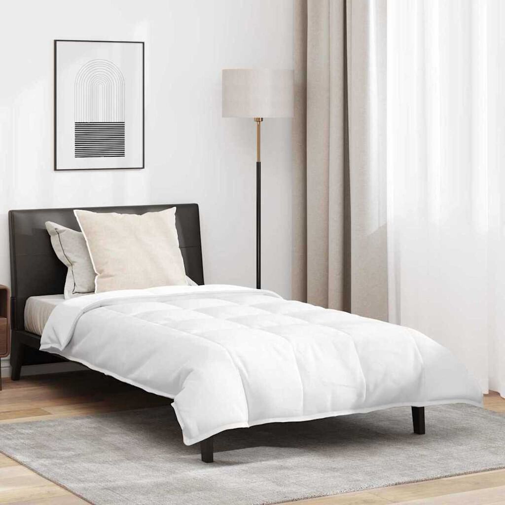 vidaXL Σετ Κουβέρτας με μαξιλάρι 2 pcs Λευκό 155 x 200 εκ. Πούπουλο